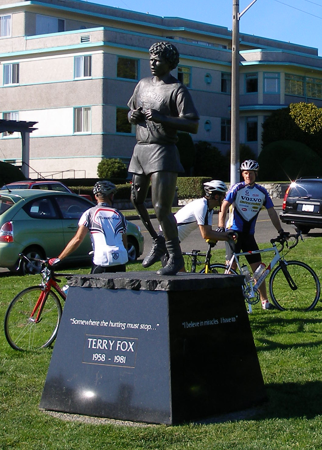 End of the Cancer Ride - Terry Fox Statue